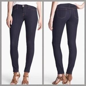 J Brand Jean Womens 26 Dark Rinse Starless Stretch Cotton High Rise Super Skinny